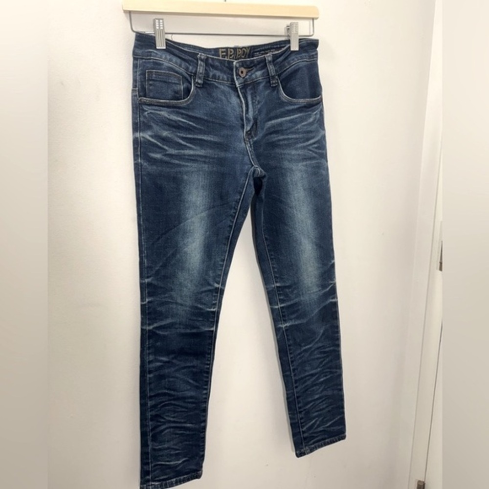Vintage  F.B.Boy Denim 1976  Women's Jeans Pants Dark Blue Korean Size 6 W.27